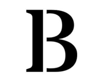 Letter B Stencil Made from 4 Ply Mat Board-Stardos Font