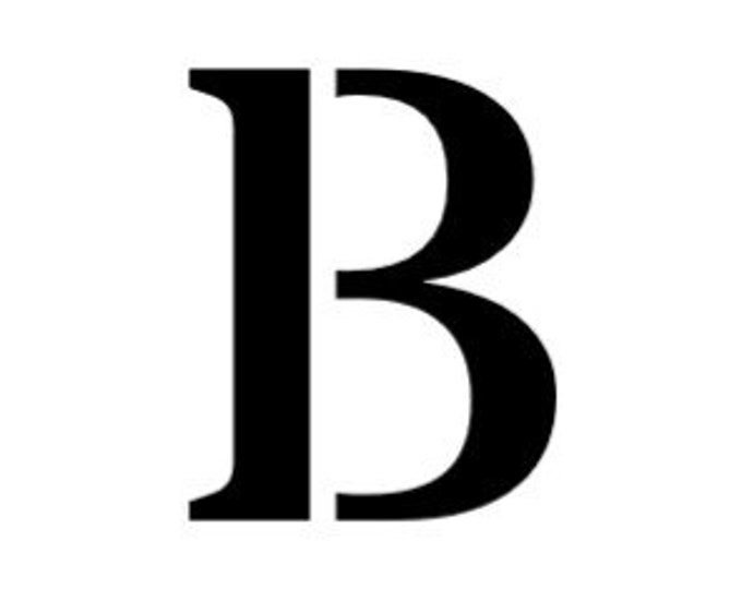 Letter B Stencil Made from 4 Ply Mat Board-Stardos Font