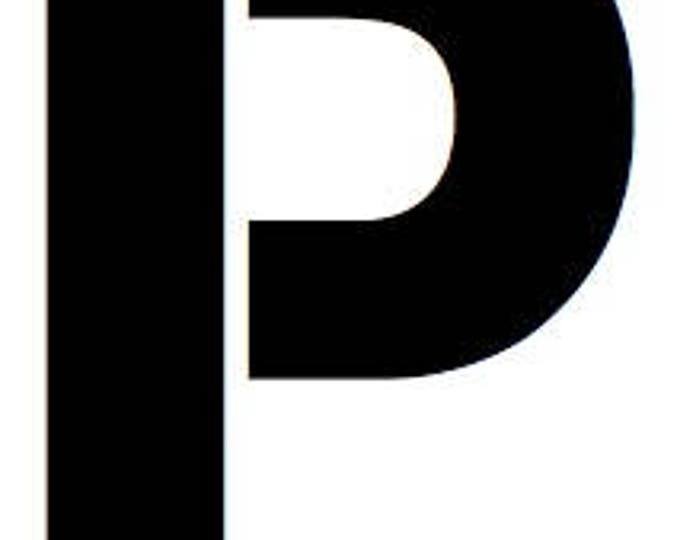 Letter P Stencil Made from 4 Ply Mat Board