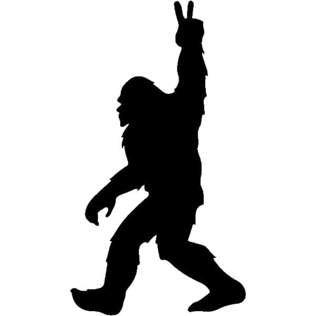 Bigfoot Peace Sign Stencil Made From 4 Ply Mat Board-choose a Size-from ...