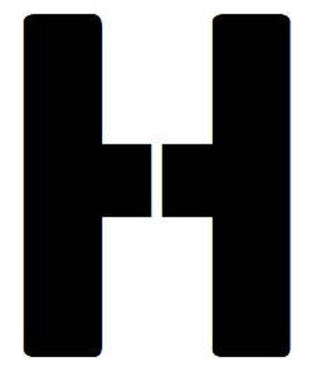 Letter H Stencil Made From 4 Ply Mat Board Etsy