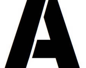 Letter A  Stencil Made from 4 Ply Mat Board