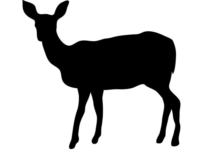 Pack of 3 Doe Stencils Made from 4 Ply Mat Board, 11x14, 8x10 and 5x7 -Package includes One of Each Size