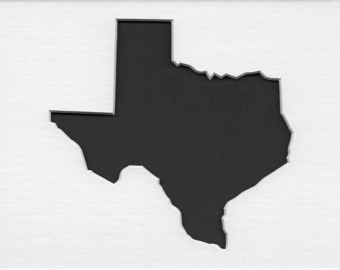 Pack of 3 Texas State Stencils Made From 4 Ply Mat Board 11x14, 8x10 and 5x7 -Package includes One of Each Size