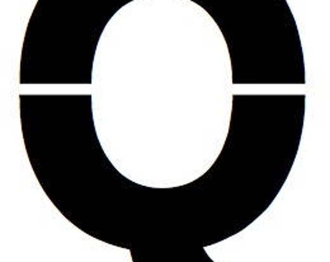 Letter Q  Stencil Made from 4 Ply Mat Board