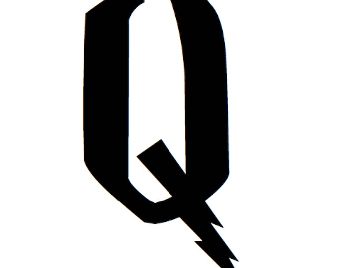 Letter Q Stencil Made from 4 Ply Mat Board-Wizard Font