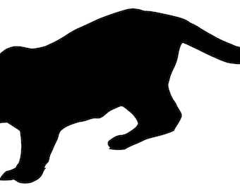 Mountain Lion Stencil Made from 4 Ply Mat Board-Choose a Size-From 5x7 to 24x36