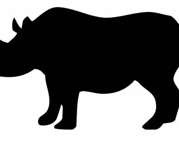 Pack of 3 Rhinocerous Stencils Made from 4 Ply Mat Board 16x20, 11x14, 8x10 -Package includes One of Each Size