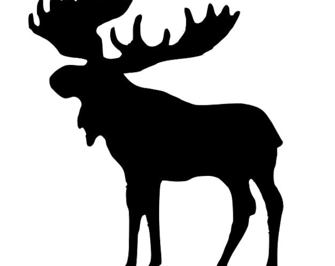 Pack of 3 Moose Style 2 Stencils Made from 4 Ply Mat Board, 11x14, 8x10 and 5x7 -Package includes One of Each Size