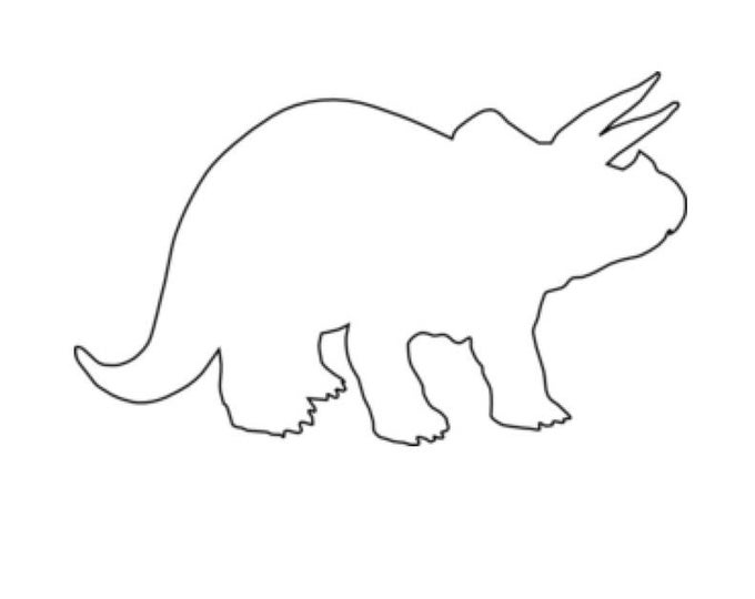 Pack of 3 Triceratops Stencils Made from 4 Ply Mat Board 16x20, 11x14, 8x10 -Package includes One of Each Size