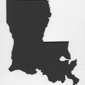 Pack of 3 Louisiana State Stencils,Made from 4 Ply Mat Board 16x20, 11x14 and 8x10 -Package includes One of Each Size