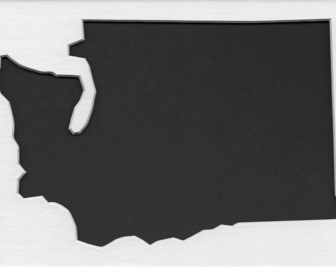 Pack of 3 Square Washington State Stencils Made From 4 Ply Mat Board 12x12, 8x8 and 6x6 -Package includes One of Each Size