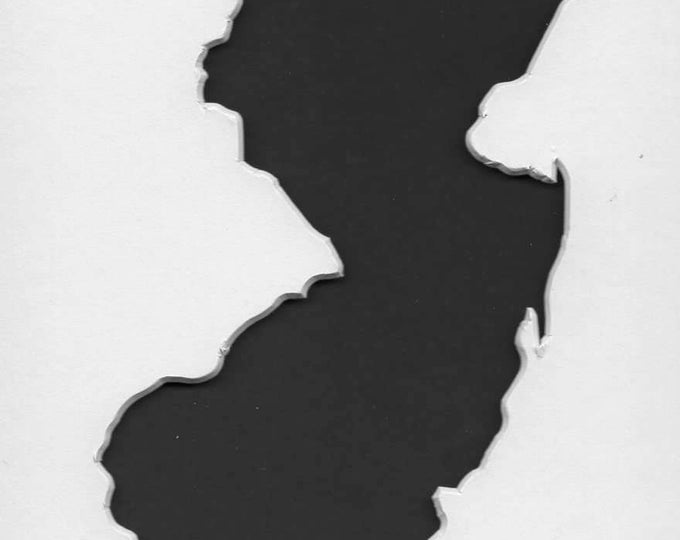 Pack of 3 Square New Jersey State Stencils Made From 4 Ply Mat Board 12x12, 8x8 and 6x6 -Package includes One of Each Size