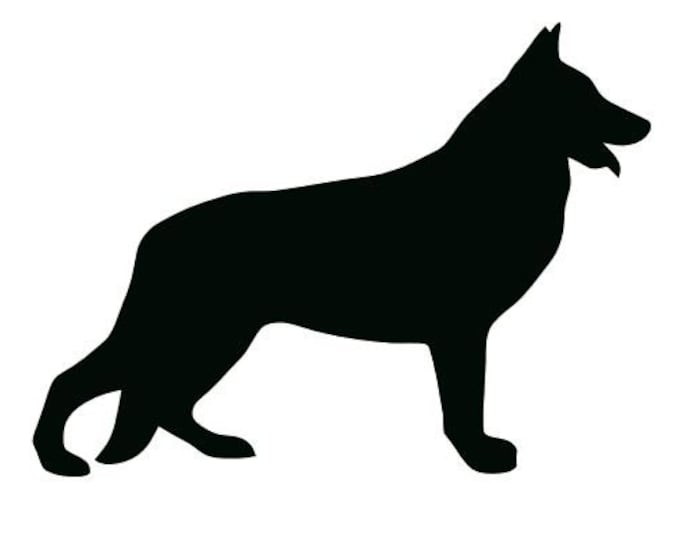 Pack of 3 German Shepard Full Stencils Made from 4 Ply Mat Board, 11x14, 8x10 and 5x7 -Package includes One of Each Size