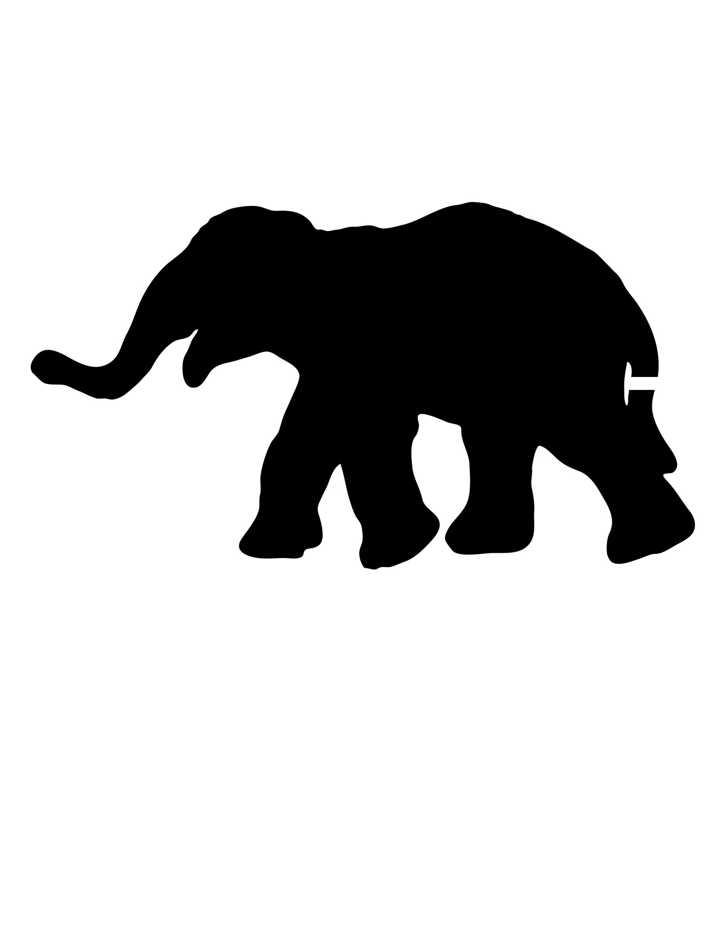 Elephant Stencil Printable elephant-stencil-printable