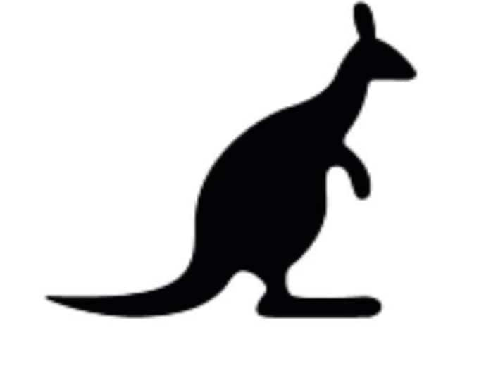 Pack of 3 Kangaroo Stencils Made from 4 Ply Mat Board, 11x14, 8x10 and 5x7 -Package includes One of Each Size