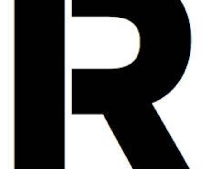 Letter R Stencil Made from 4 Ply Mat Board