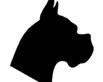 Boxer Dog Stencil Made from 4 Ply Mat Board-Choose a Size-From 5x7 to 24x36