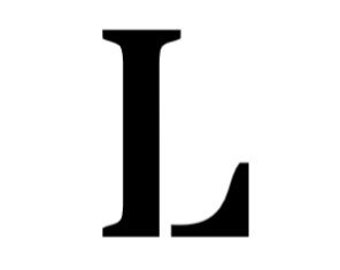 Letter L Stencil Made from 4 Ply Mat Board-Stardos Font