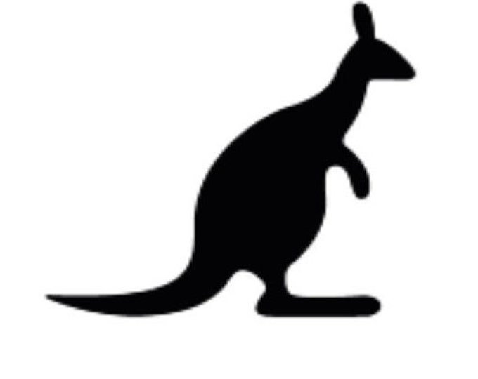 Pack of 3 Kangaroo Stencils Made from 4 Ply Mat Board, 16x20, 11x14 and 8x10 -Package includes One of Each Size