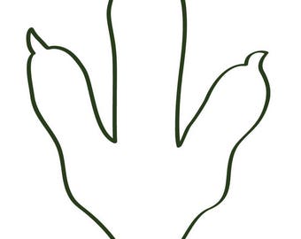 Pack of 3 Dinosaur Footprint Stencils Made from 4 Ply Mat Board 16x20, 11x14, 8x10 -Package includes One of Each Size