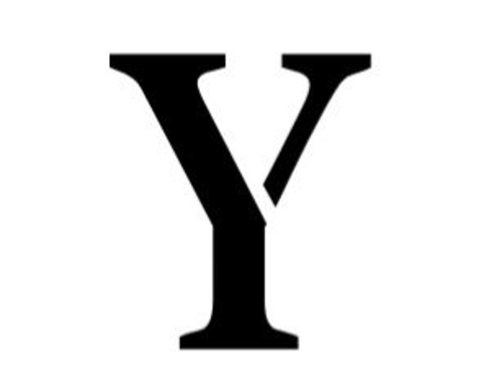 Letter Y Stencil Made from 4 Ply Mat Board-Stardos Font