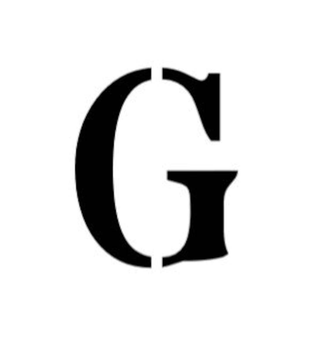 Letter G Stencil Made from 4 Ply Mat Board-Stardos Font - Etsy.de