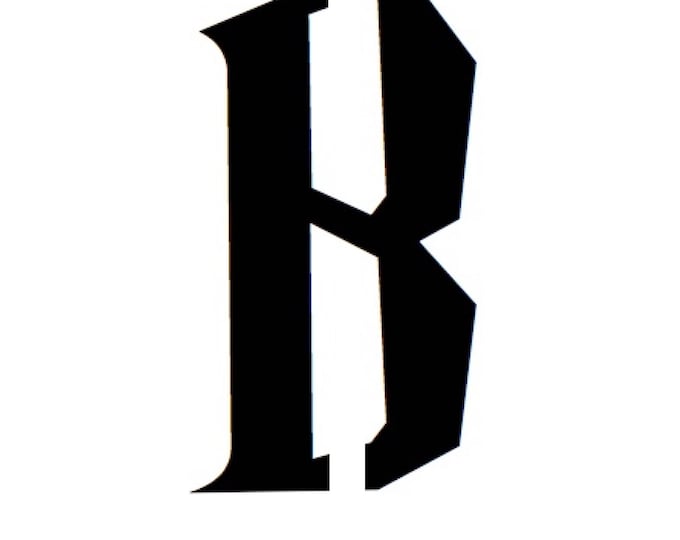Letter B Stencil Made from 4 Ply Mat Board-Wizard Font
