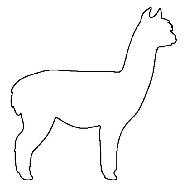 Alpaca Stencil Made from 4 Ply Mat Board-Choose a Size-From 5x7 to 24x36