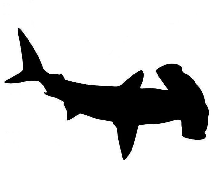 Hammerhead Style 2 Shark Stencil Made from 4 Ply Mat Board-Choose a Size-From 5x7 to 24x36