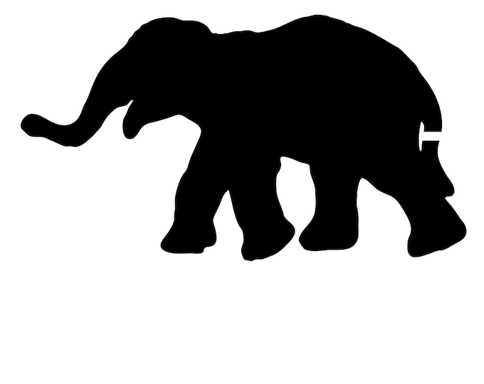 Pack of 3 Elephant Style 2 Stencils Made from 4 Ply Mat Board, 16x20, 11x14 and 8x10 -Package includes One of Each Size