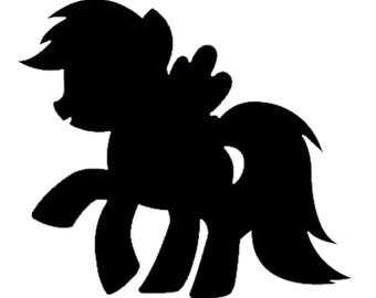 Pack of 3 Rainbow Dash Stencils Made from 4 Ply Mat Board 16x20, 11x14, 8x10 -Package includes One of Each Size