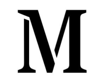 letter m stencil etsy