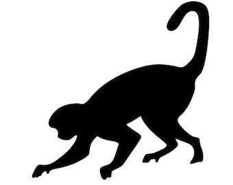 Pack of 3 Monkey Stencils, 11x14, 8x10 and 5x7 Made From 4 Ply Matboard