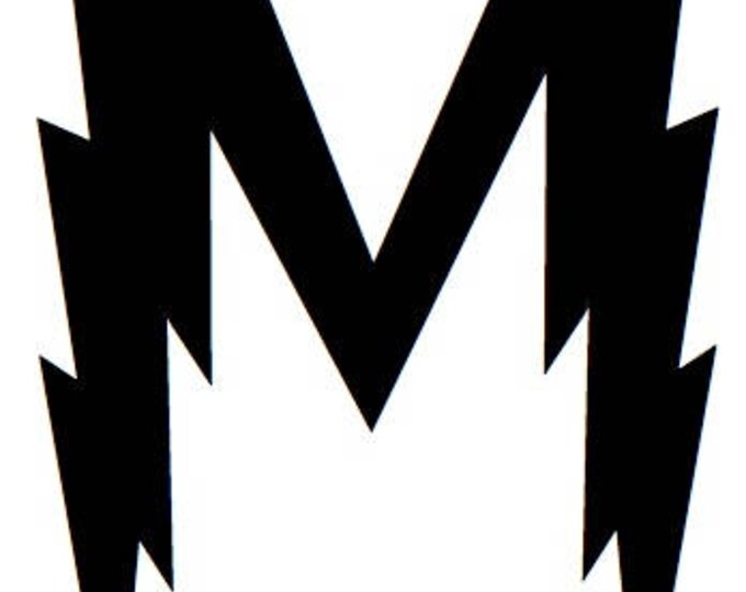 Letter M Stencil Made from 4 Ply Mat Board-Wizard Font