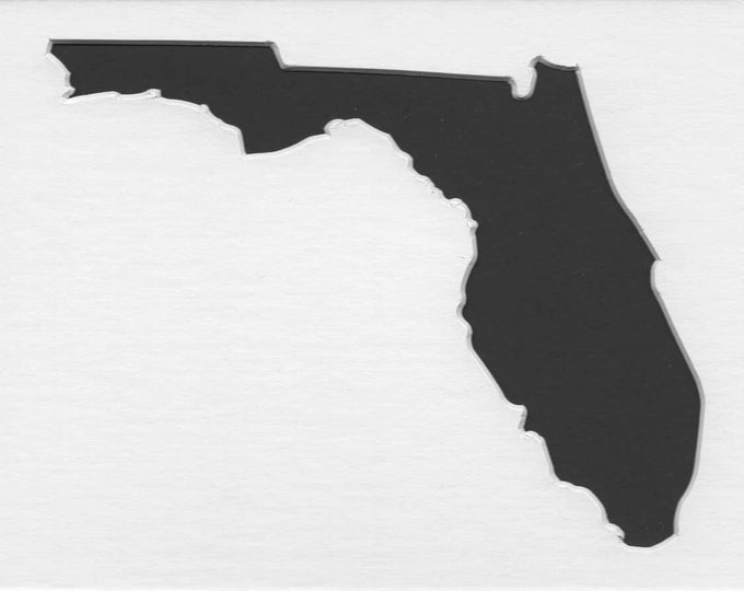 Florida State Stencil Made from 4 Ply Mat Board-Choose a Size-From 5x7 to 24x36