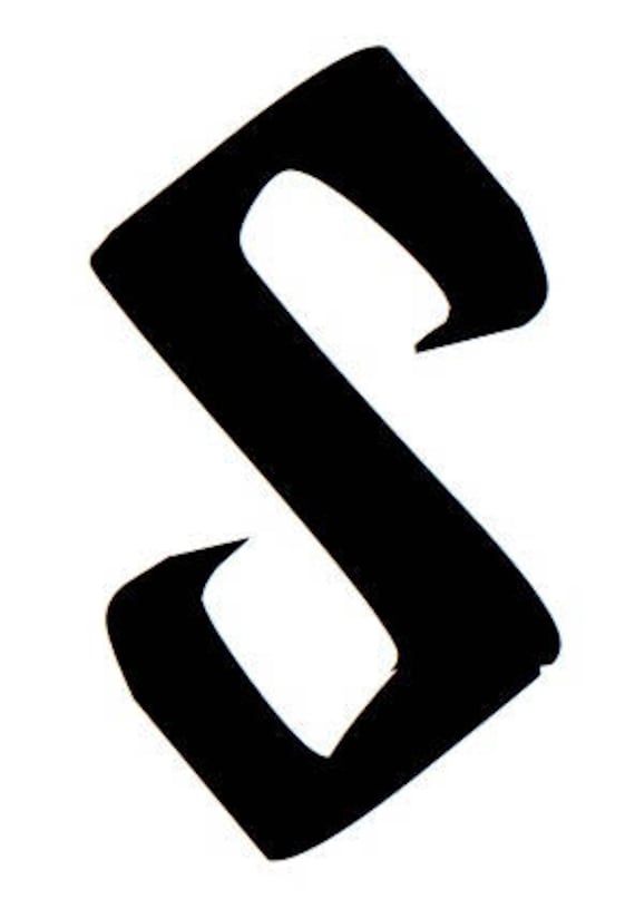 Letter S Stencil Made From 4 Ply Mat Boardwizard Font Etsy
