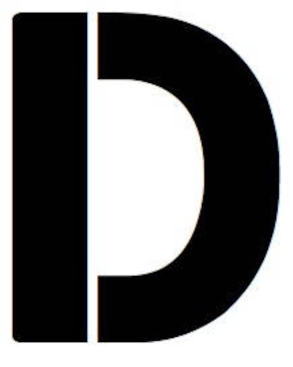 Letter D Stencil Made From 4 Ply Mat Board | Etsy