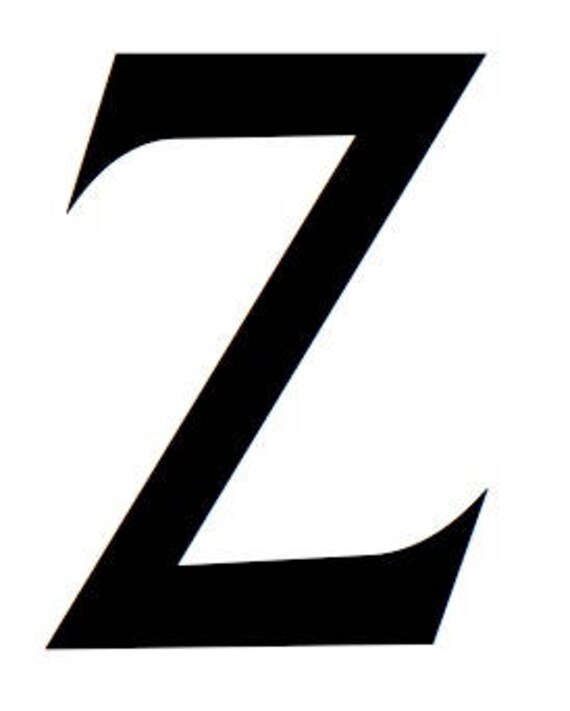 Letter Z Stencil Made From 4 Ply Mat Board-wizard Font | Etsy