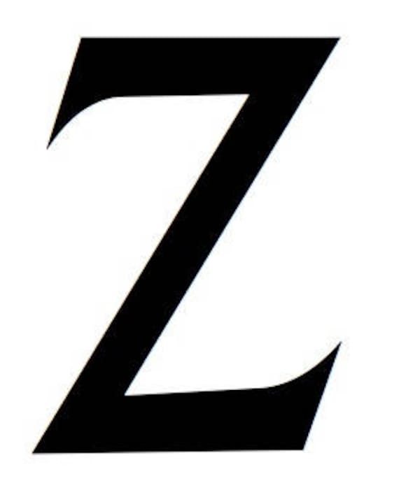 Letter Z Stencil Made From 4 Ply Mat Boardwizard Font Etsy