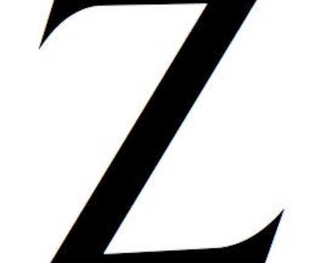 Letter Z Stencil Made from 4 Ply Mat Board-Wizard Font