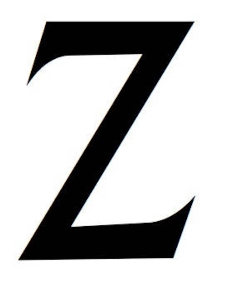 Letter Z Stencil Made From 4 Ply Mat Board Wizard Font Etsy