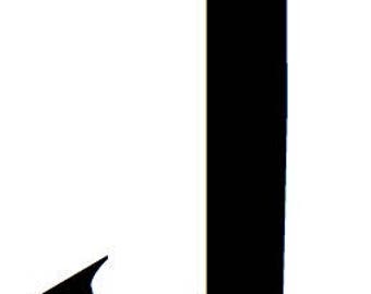 Letter J Stencil Made from 4 Ply Mat Board-Wizard Font
