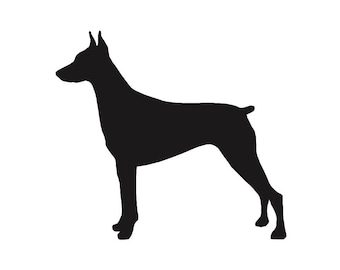 Doberman Stencil Made from 4 Ply Mat Board-Choose a Size-From 5x7 to 24x36