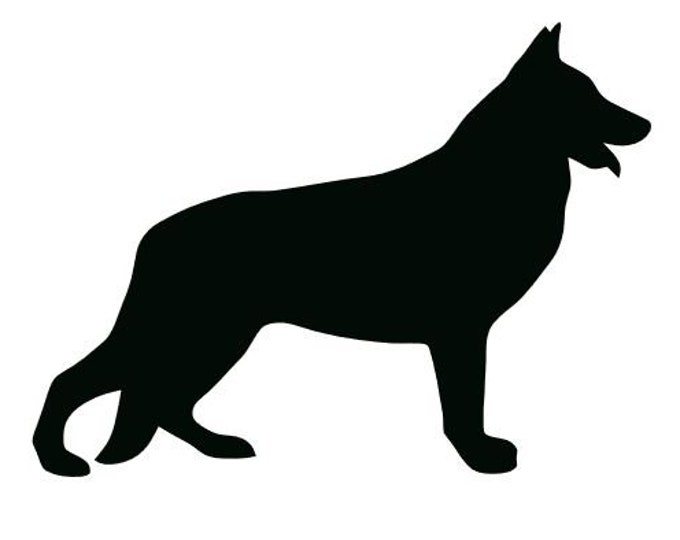 German Shepherd Full Stencil Made from 4 Ply Mat Board-Choose a Size-From 5x7 to 24x36