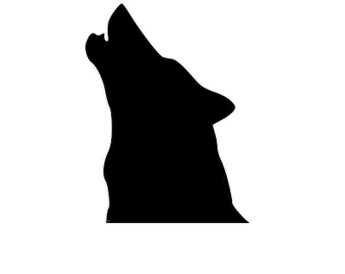 Howling Wolf Head Only Stencil Made from 4 Ply Mat Board-Choose a Size-From 5x7 to 24x36