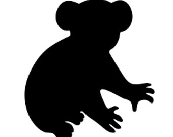 Koala Stencil Made from 4 Ply Mat Board-Choose a Size-From 5x7 to 24x36
