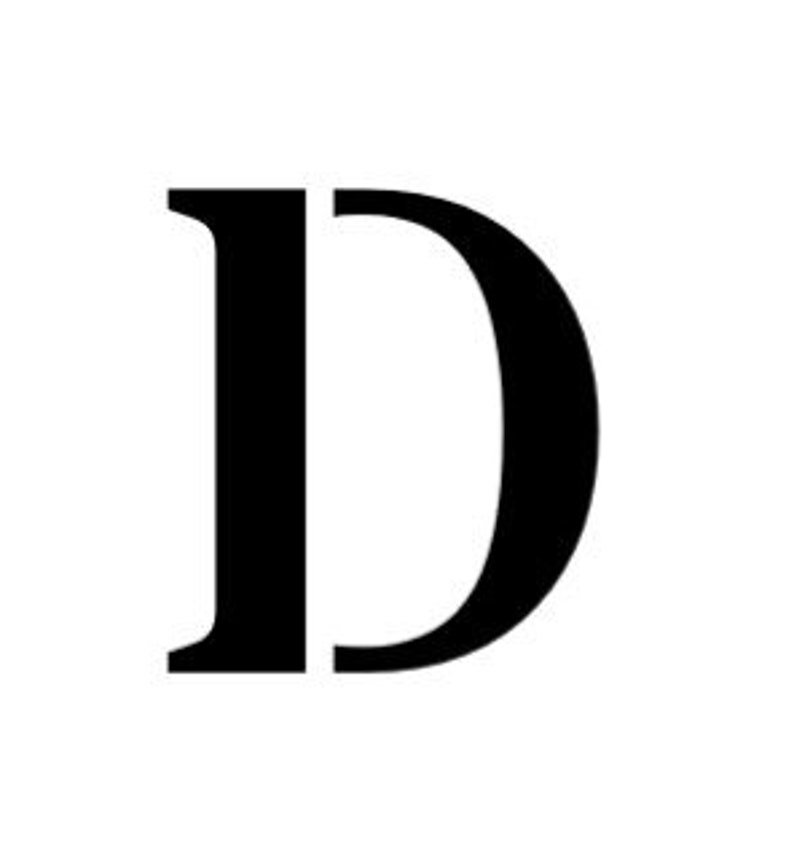 Letter D Stencil Made From 4 Ply Mat Board-stardos Font - Etsy