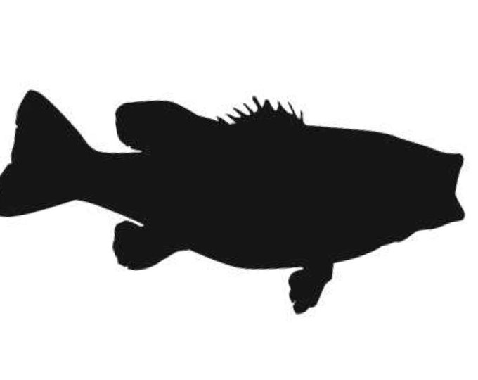 Largemouth Bass Stencil Made from 4 Ply Mat Board-Choose a Size-From 5x7 to 24x36