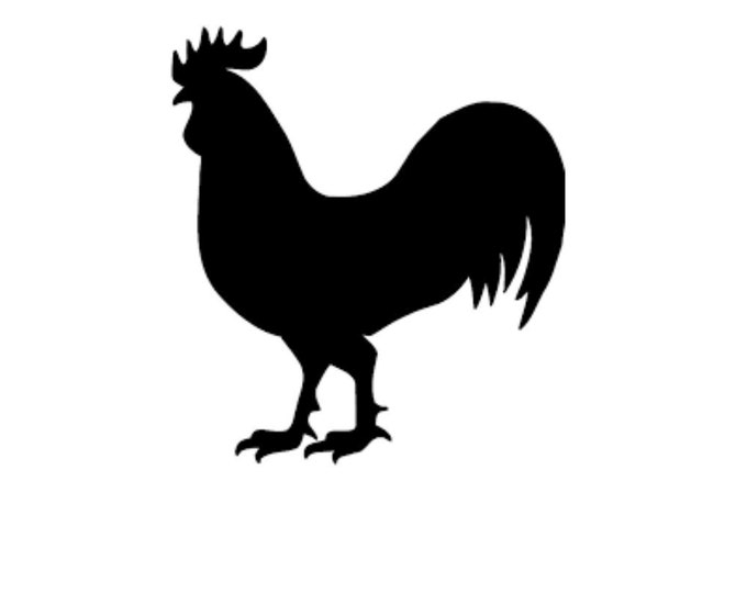 Pack of 3 Rooster Style 2 Stencils Made from 4 Ply Mat Board, 16x20, 11x14 and 8x10 -Package includes One of Each Size